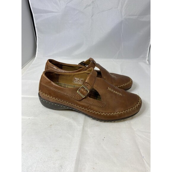 Brown Leather Eastland TessMaryjane Loafer Women's Sz 8.5 W Shoes 3864-04 - Picture 2 of 10